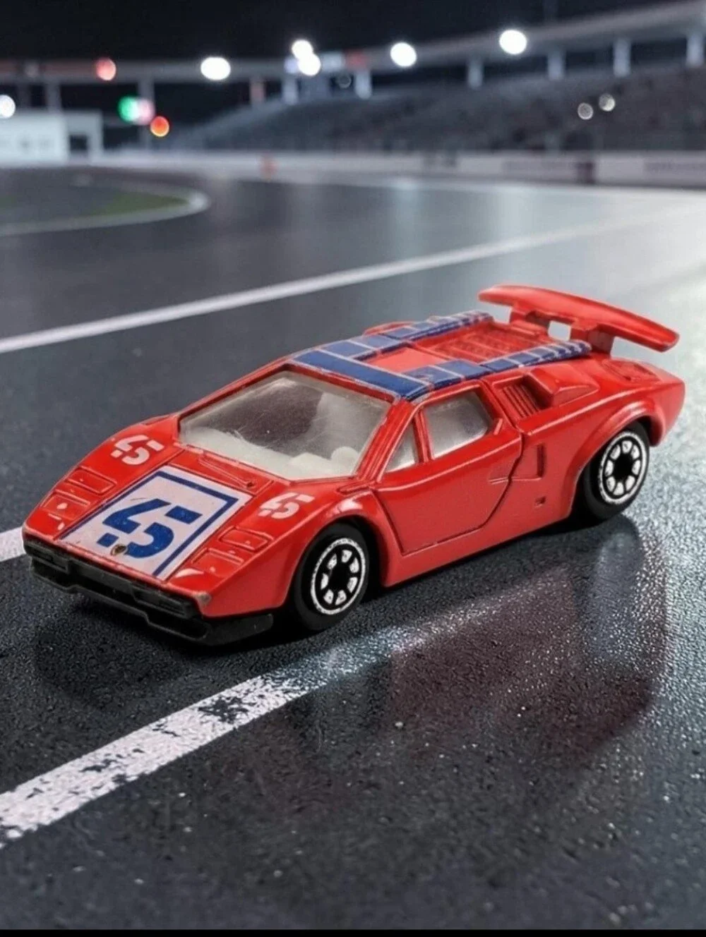 Yatming Lamborghini Countach Tomica Design Red #45 Racing Decals Die-Cast 1:64 T